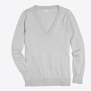 J. Crew Factory Gray Cotton V Neck XXS